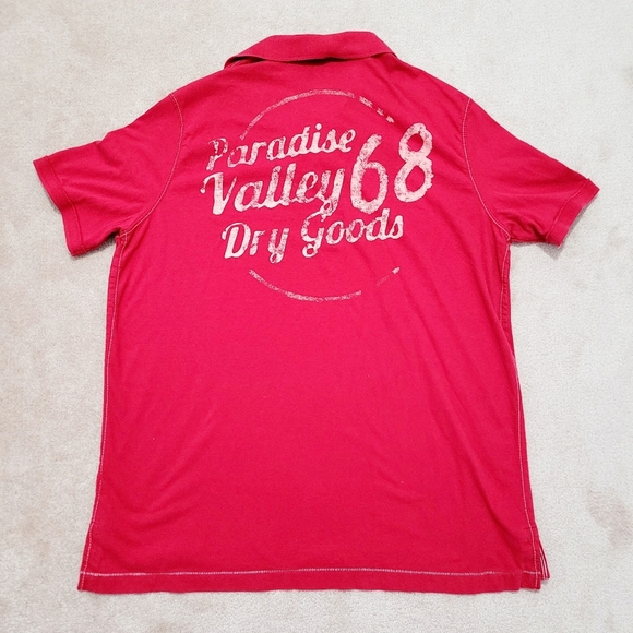 Arizona Jean Company Other - ARIZONA  Men's Y2K polo 100% Cotton Red Color Size XXL Large Logo On Back